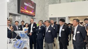 Tour through the startup exhibition at the Boom-up festival in Incheon Startup Park